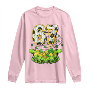 67 Soccer St Patricks Day Long Sleeve Shirt Funny Six Seven Gen Alpha Meme Drip TS14 Light Pink Print Your Wear