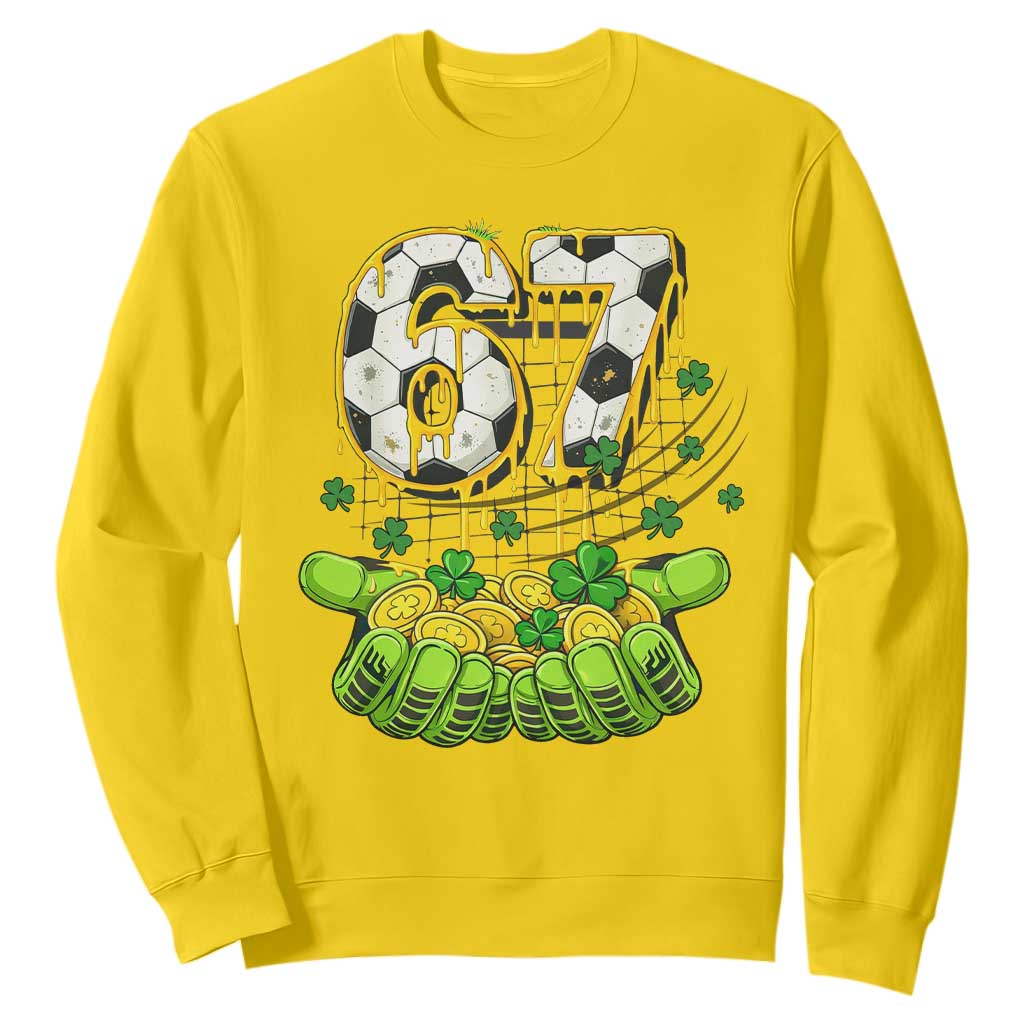 67 Soccer St Patricks Day Sweatshirt Funny Six Seven Gen Alpha Meme Drip TS14 Daisy Print Your Wear