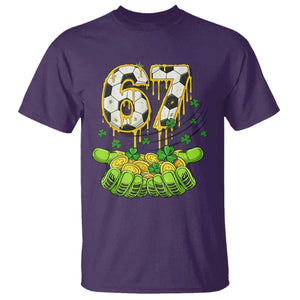 67 Soccer St Patricks Day T Shirt Funny Six Seven Gen Alpha Meme Drip TS14 Purple Print Your Wear