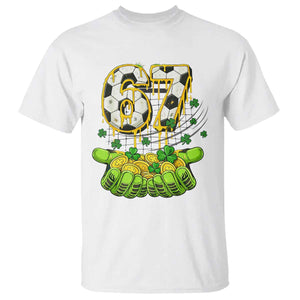 67 Soccer St Patricks Day T Shirt Funny Six Seven Gen Alpha Meme Drip TS14 White Print Your Wear