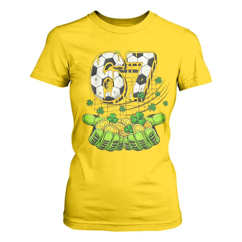 67 Soccer St Patricks Day T Shirt For Women Funny Six Seven Gen Alpha Meme Drip TS14 Daisy Print Your Wear