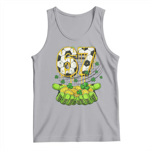 67 Soccer St Patricks Day Tank Top Funny Six Seven Gen Alpha Meme Drip TS14 Athletic Heather Print Your Wear