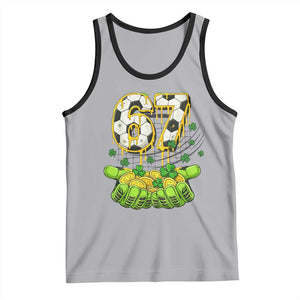 67 Soccer St Patricks Day Tank Top Funny Six Seven Gen Alpha Meme Drip TS14 Athletic Heather Black Print Your Wear