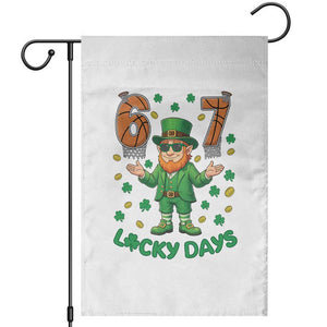 67 Basketball St Patricks Day Garden Flag Funny Six Seven Leprechaun Meme TS14 White Print Your Wear