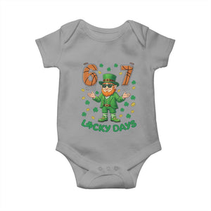 67 Basketball St Patricks Day Baby Onesie Funny Six Seven Leprechaun Meme TS14 Sport Gray Print Your Wear