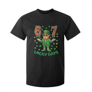 67 Basketball St Patricks Day T Shirt For Kid Funny Six Seven Leprechaun Meme TS14 Black Print Your Wear