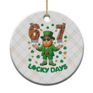 67 Basketball St Patricks Day Ceramic Ornament Funny Six Seven Leprechaun Meme TS14 1pc Christmas Plaid Print Your Wear