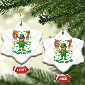 67 Basketball St Patricks Day Ceramic Ornament Funny Six Seven Leprechaun Meme TS14 Print Your Wear