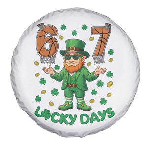 67 Basketball St Patricks Day Spare Tire Cover Funny Six Seven Leprechaun Meme TS14 Print Your Wear