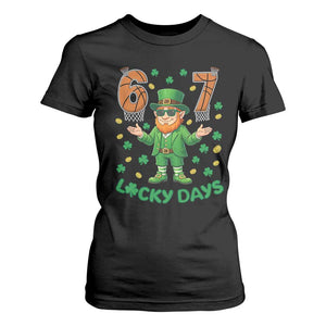 67 Basketball St Patricks Day T Shirt For Women Funny Six Seven Leprechaun Meme TS14 Black Print Your Wear