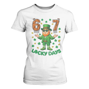 67 Basketball St Patricks Day T Shirt For Women Funny Six Seven Leprechaun Meme TS14 White Print Your Wear
