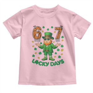 67 Basketball St Patricks Day Toddler T Shirt - Funny Six Seven Leprechaun Meme TS14 Light Pink Print Your Wear