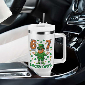 67 Basketball St Patricks Day Tumbler With Handle Funny Six Seven Leprechaun Meme TS14 Print Your Wear
