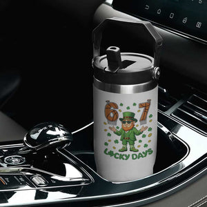 67 Basketball St Patricks Day Flip Straw Tumbler Funny Six Seven Leprechaun Meme TS14 Print Your Wear