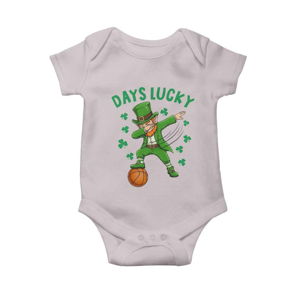 Funny Dabbing Leprechaun St Patricks Day Baby Onesie Days Lucky TS14 Ice Gray Print Your Wear
