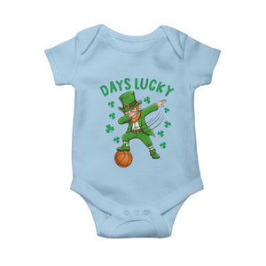 Funny Dabbing Leprechaun St Patricks Day Baby Onesie Days Lucky TS14 Light Blue Print Your Wear