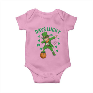 Funny Dabbing Leprechaun St Patricks Day Baby Onesie Days Lucky TS14 Light Pink Print Your Wear