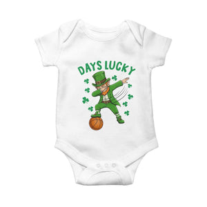 Funny Dabbing Leprechaun St Patricks Day Baby Onesie Days Lucky TS14 White Print Your Wear