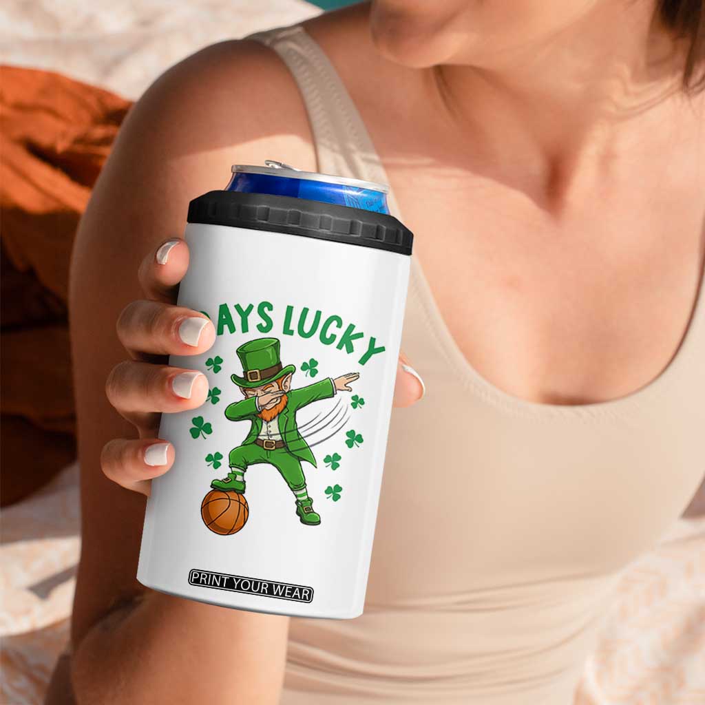 Funny Dabbing Leprechaun St Patricks Day 4 in 1 Can Cooler Tumbler Days Lucky TS14 Print Your Wear