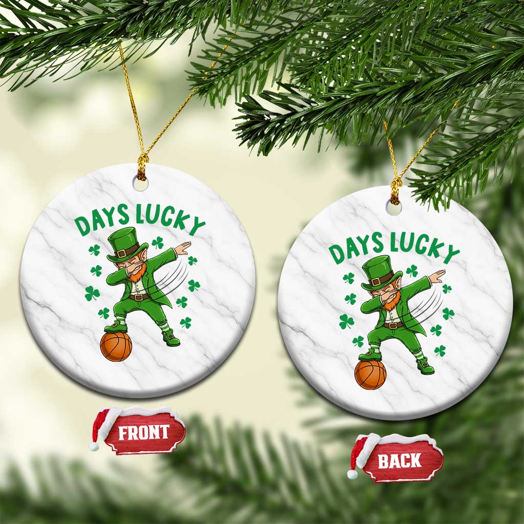 Funny Dabbing Leprechaun St Patricks Day Ceramic Ornament Days Lucky TS14 1pc White Marble Print Your Wear