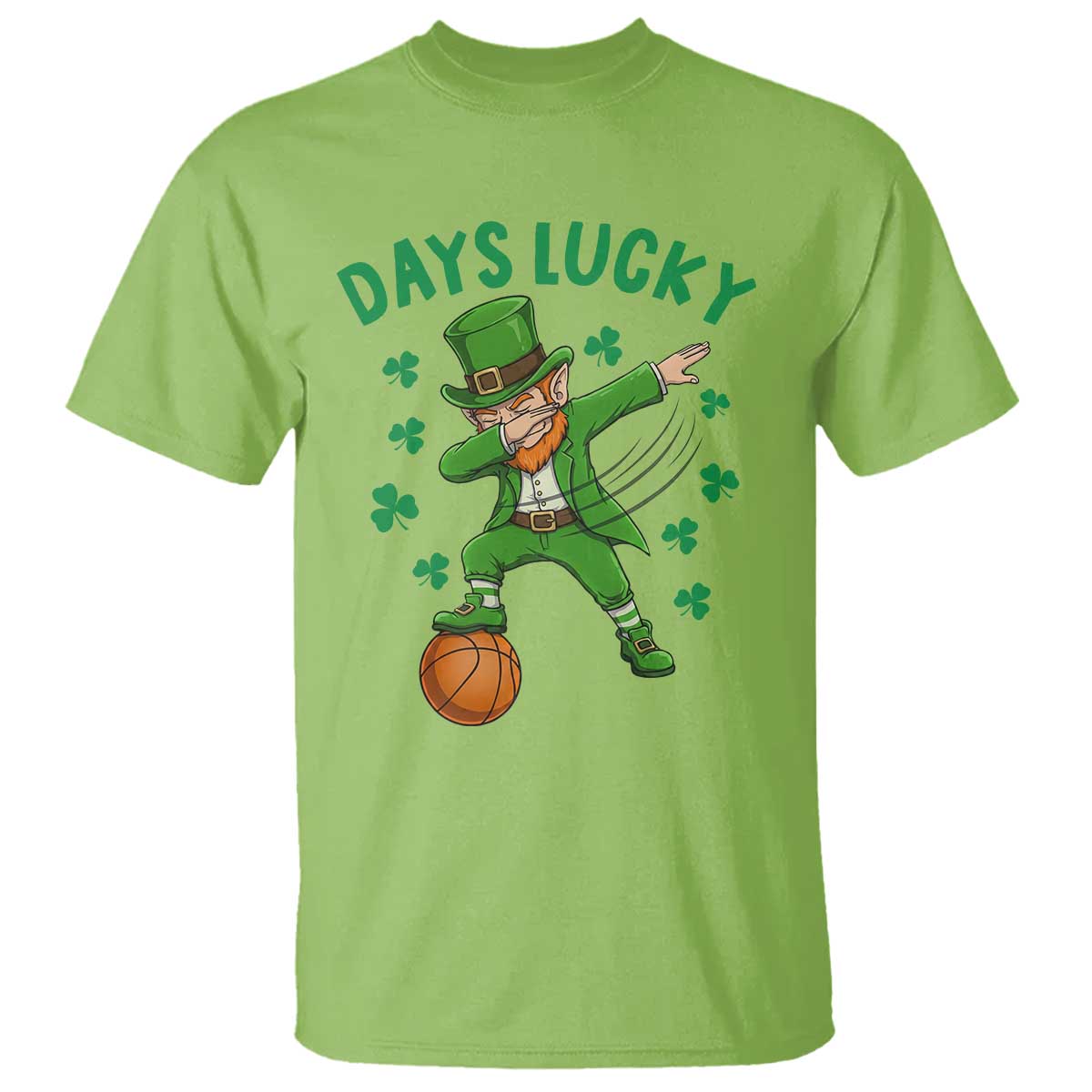Funny Dabbing Leprechaun St Patricks Day T Shirt Days Lucky TS14 Lime Print Your Wear