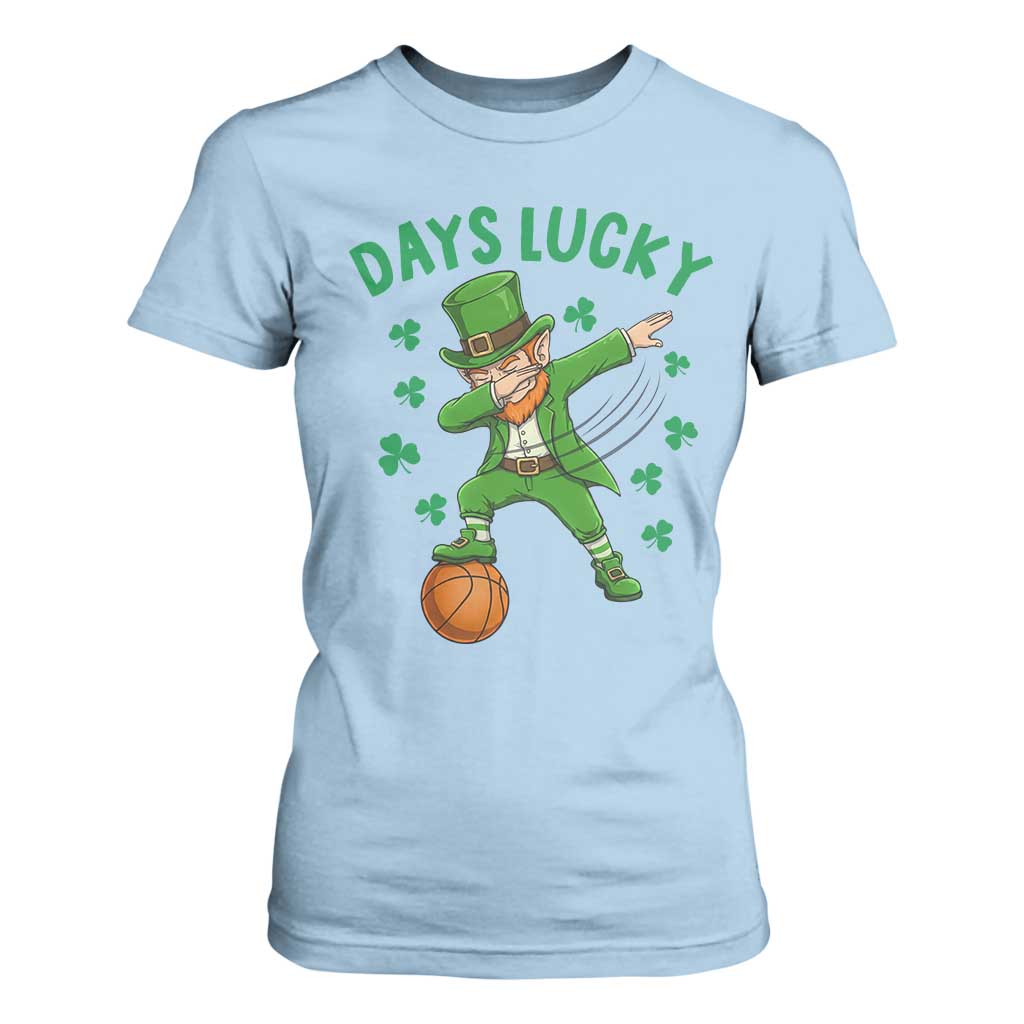 Funny Dabbing Leprechaun St Patricks Day T Shirt For Women Days Lucky TS14 Light Blue Print Your Wear