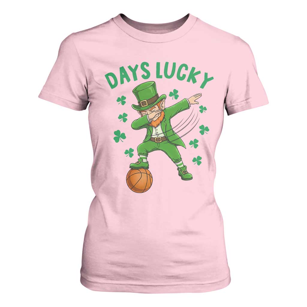 Funny Dabbing Leprechaun St Patricks Day T Shirt For Women Days Lucky TS14 Light Pink Print Your Wear