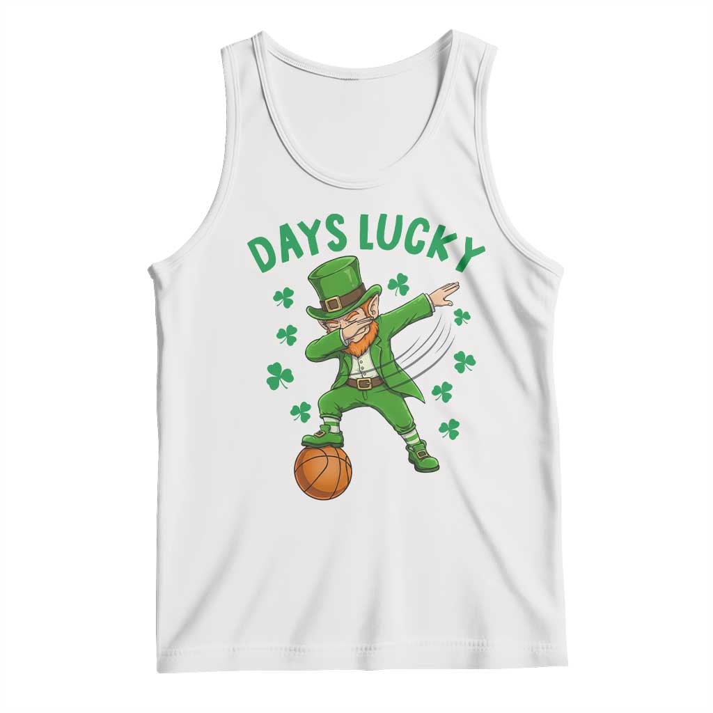 Funny Dabbing Leprechaun St Patricks Day Tank Top Days Lucky TS14 White Print Your Wear