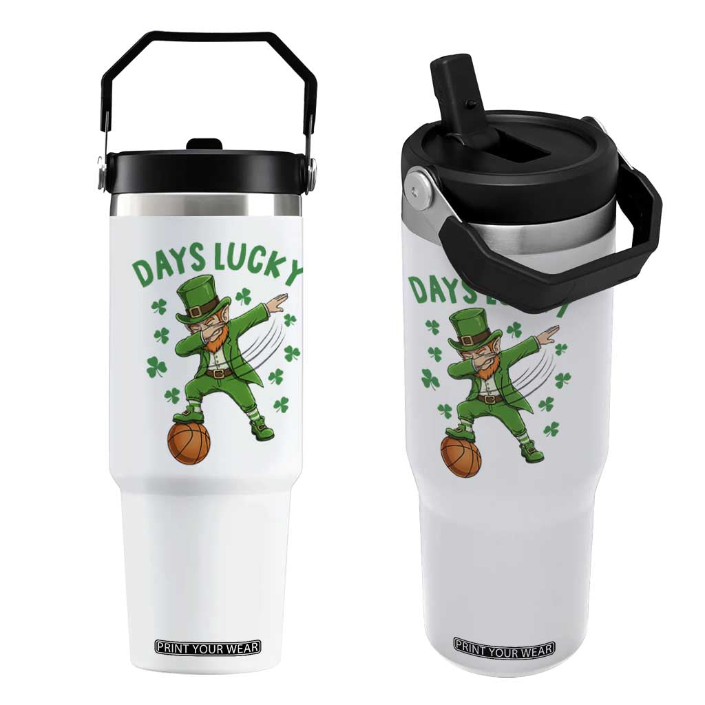 Funny Dabbing Leprechaun St Patricks Day Flip Straw Tumbler Days Lucky TS14 One Size: 30 oz White Print Your Wear