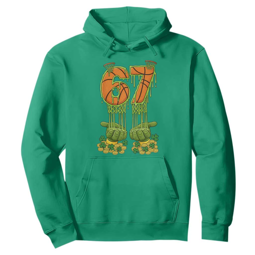 67 Basketball St Patricks Day Hoodie Funny Six Seven Gen Alpha Meme Drip TS14 Irish Green Print Your Wear
