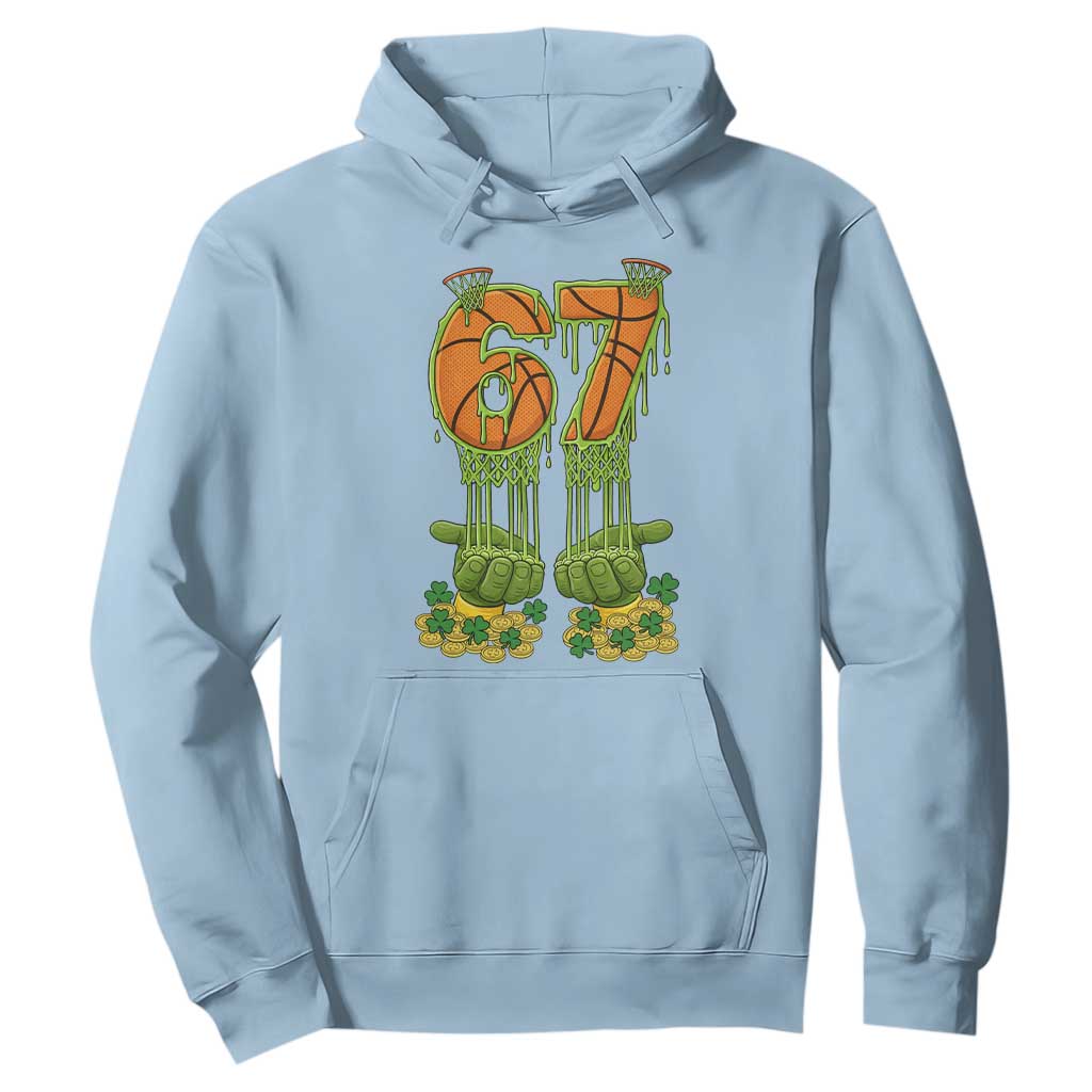 67 Basketball St Patricks Day Hoodie Funny Six Seven Gen Alpha Meme Drip TS14 Light Blue Print Your Wear