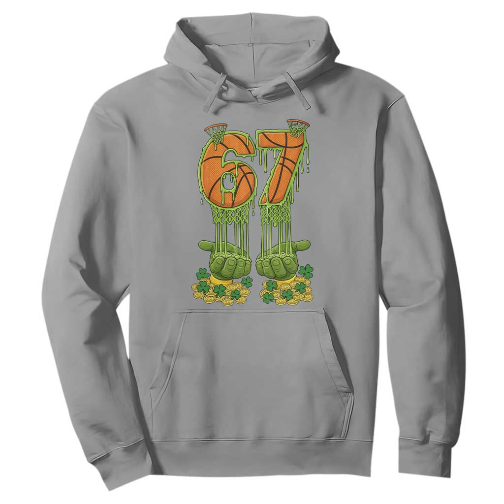 67 Basketball St Patricks Day Hoodie Funny Six Seven Gen Alpha Meme Drip TS14 Sport Gray Print Your Wear
