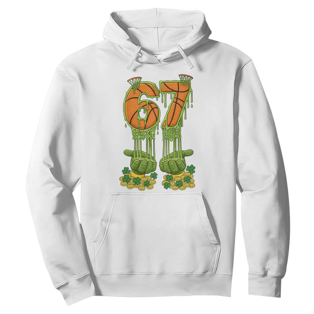 67 Basketball St Patricks Day Hoodie Funny Six Seven Gen Alpha Meme Drip TS14 White Print Your Wear