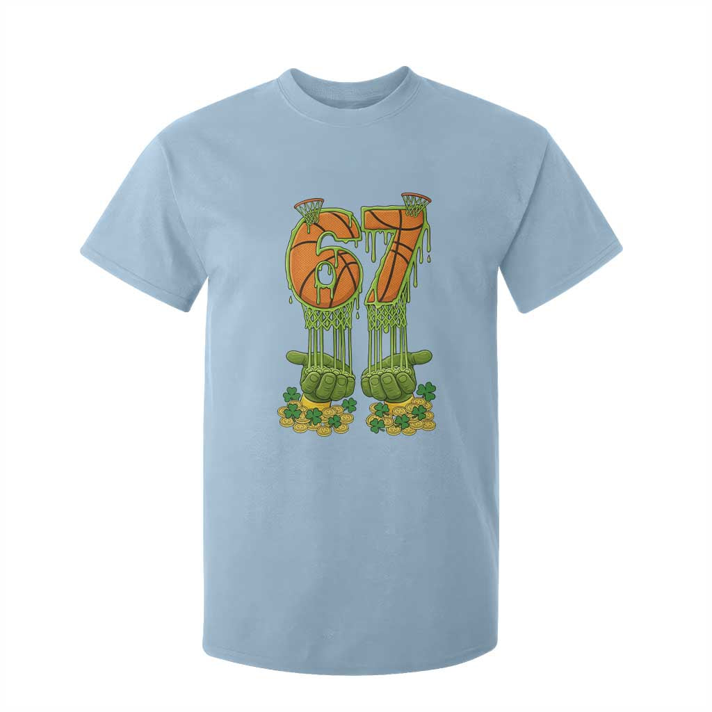 67 Basketball St Patricks Day T Shirt For Kid Funny Six Seven Gen Alpha Meme Drip TS14 Light Blue Print Your Wear