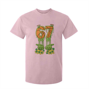 67 Basketball St Patricks Day T Shirt For Kid Funny Six Seven Gen Alpha Meme Drip TS14 Light Pink Print Your Wear