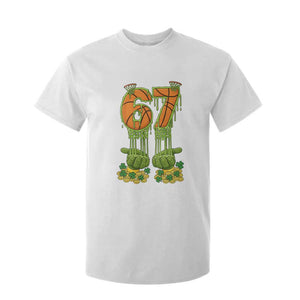 67 Basketball St Patricks Day T Shirt For Kid Funny Six Seven Gen Alpha Meme Drip TS14 White Print Your Wear