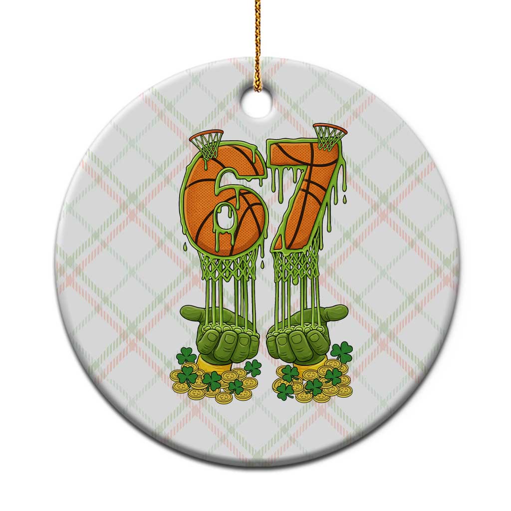 67 Basketball St Patricks Day Ceramic Ornament Funny Six Seven Gen Alpha Meme Drip TS14 1pc Christmas Plaid Print Your Wear