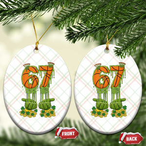67 Basketball St Patricks Day Ceramic Ornament Funny Six Seven Gen Alpha Meme Drip TS14 Print Your Wear