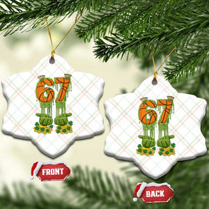 67 Basketball St Patricks Day Ceramic Ornament Funny Six Seven Gen Alpha Meme Drip TS14 Print Your Wear