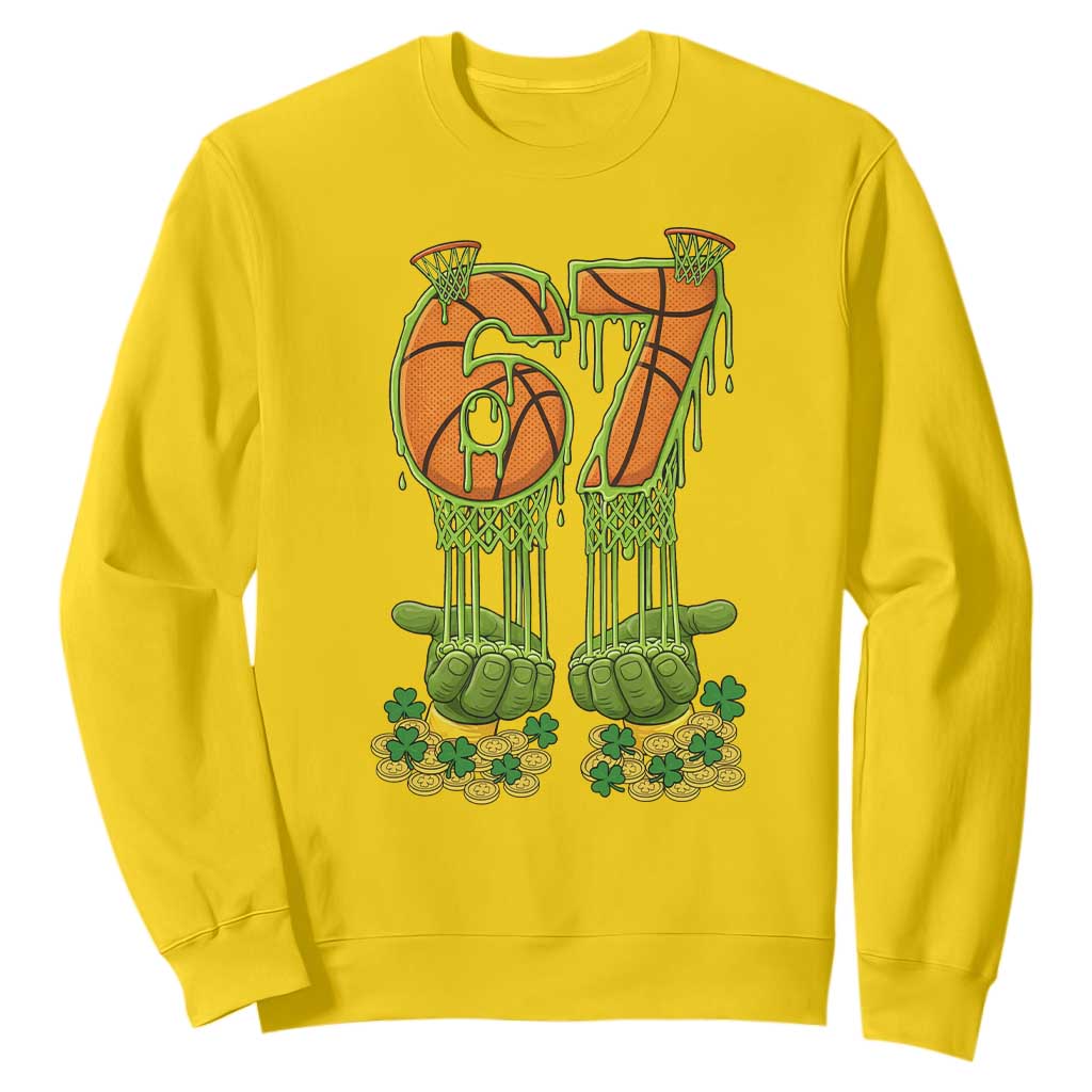 67 Basketball St Patricks Day Sweatshirt Funny Six Seven Gen Alpha Meme Drip TS14 Daisy Print Your Wear