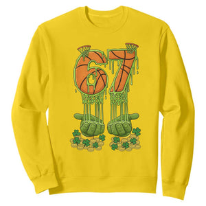 67 Basketball St Patricks Day Sweatshirt Funny Six Seven Gen Alpha Meme Drip TS14 Daisy Print Your Wear