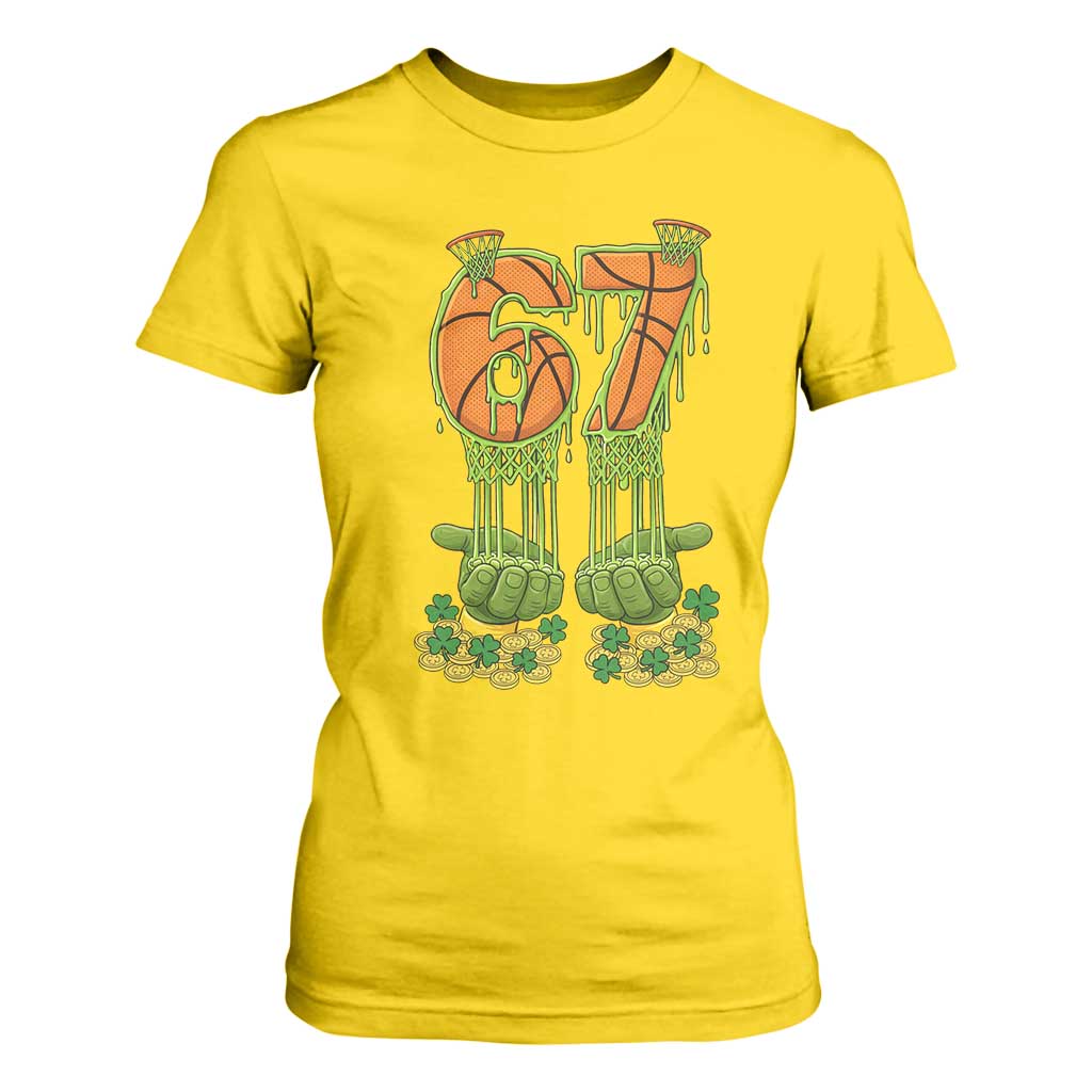 67 Basketball St Patricks Day T Shirt For Women Funny Six Seven Gen Alpha Meme Drip TS14 Daisy Print Your Wear