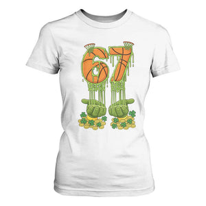 67 Basketball St Patricks Day T Shirt For Women Funny Six Seven Gen Alpha Meme Drip TS14 White Print Your Wear