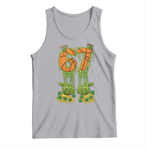 67 Basketball St Patricks Day Tank Top Funny Six Seven Gen Alpha Meme Drip TS14 Athletic Heather Print Your Wear