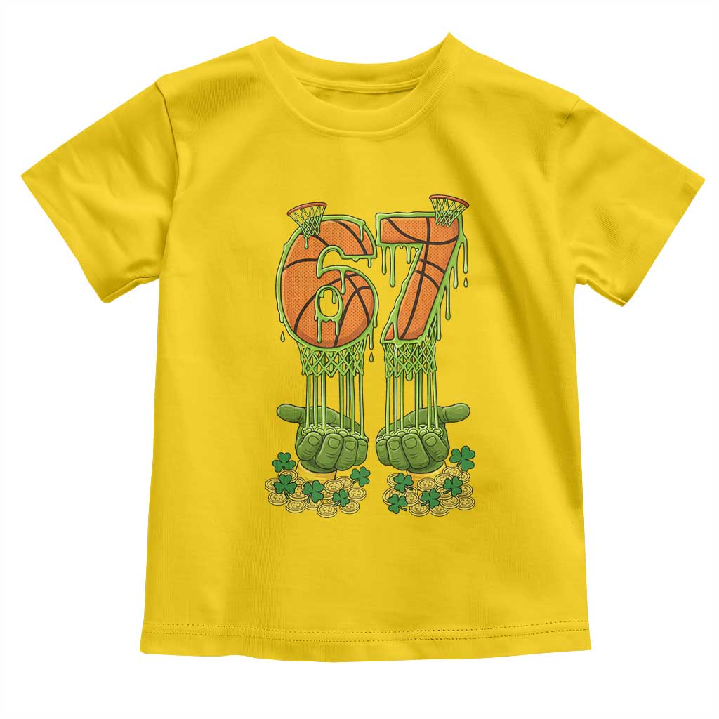 67 Basketball St Patricks Day Toddler T Shirt Funny Six Seven Gen Alpha Meme Drip TS14 Daisy Print Your Wear
