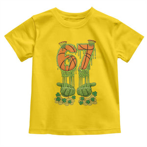 67 Basketball St Patricks Day Toddler T Shirt Funny Six Seven Gen Alpha Meme Drip TS14 Daisy Print Your Wear