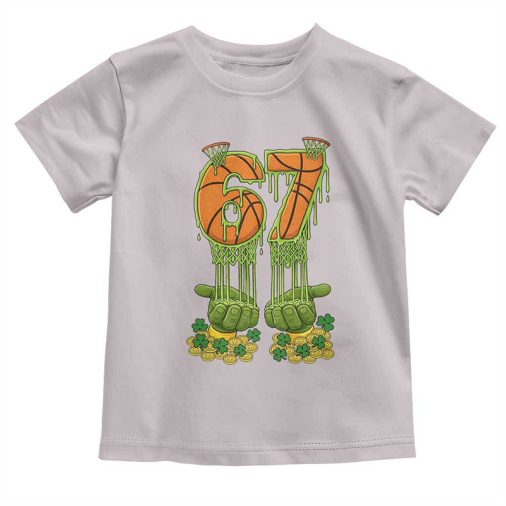 67 Basketball St Patricks Day Toddler T Shirt Funny Six Seven Gen Alpha Meme Drip TS14 Ice Gray Print Your Wear