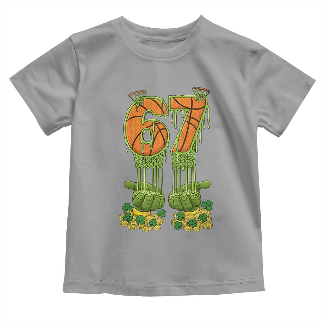 67 Basketball St Patricks Day Toddler T Shirt Funny Six Seven Gen Alpha Meme Drip TS14 Sport Gray Print Your Wear