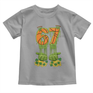 67 Basketball St Patricks Day Toddler T Shirt Funny Six Seven Gen Alpha Meme Drip TS14 Sport Gray Print Your Wear