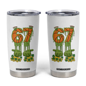 67 Basketball St Patricks Day Tumbler Cup Funny Six Seven Gen Alpha Meme Drip TS14 White Print Your Wear